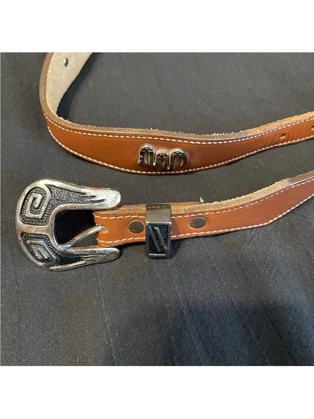Nocona Belt Co Stamped Western Leather Belt Small